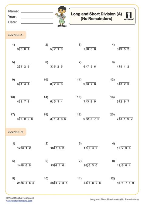 long division without remainders